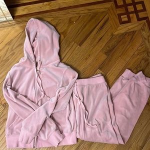 Juicy Couture velour track suit set